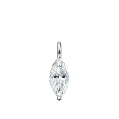 3carat Solitaire Marquise Cut Moissanite Hard Necklace for Women Eye Shape Sparkling Diamond Pendant Neck Chain with Certificate