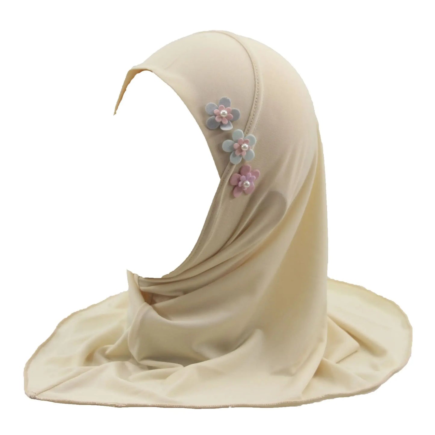 Muslim Hijab for Girls, Arab Turban, Islamic Khimar, Directly Instant Hijab, Plain Color Scarf, Flower Color in Random