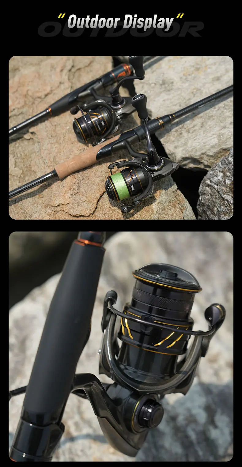 Kingdom Micro Fly Pro Fishing Spinning Reel Ultra Light 8+1 Sealed Bearings 160g 8KG Max Drag 5.2:1 Gear Ratio Fishing Reel