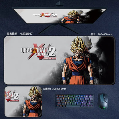 High Quality Print Dragon Ball Leather Mouse Pad Oversized Japanese Anime Nostalgic Son Goku Desk Mat Keyboard Pad Notebook Pad