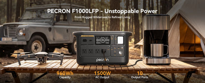 Refurbished-PECRON Portable Power Station F1000LFP PECRON 960Wh 1500W LiFePO4 Battery Expandable
