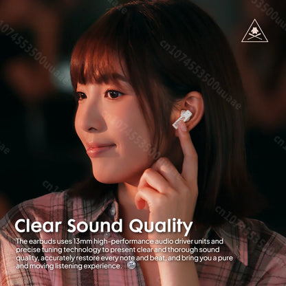 Zombies Cat B8 TWS Wireless Earbuds Necklace Design Bluetooth 5.4 Headphone ENC Call Noise Reduction Wireless Earphones with Mic
