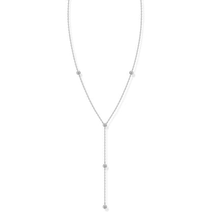 Rrjzz Moissanite Pendant Necklace D Color VVS1 GRA Certified Y-Shaped Necklace Chain for Women 14k Gold Plated/Silver Jewelry