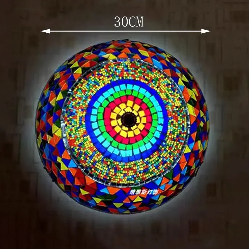 Stained Glass Ceiling Lamps Led Lights for Living Room Bedroom Chandelier Kitchen Lighting Fixture Tiffany Home Luminaria Decor