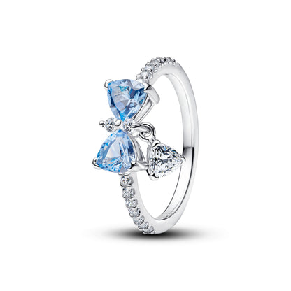 Luxury Original 925 Sterling Silver Heart Bow Pearl Flower Four Leaf Clover Ring fit Women's Fine Jewelry Valentine's Day Gifts