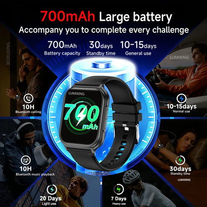 2026 New Smartwatch Women Sports Fitness Track IP68 Waterproof Built-in 24H Heart Rate Bluetooth Call Ladies Fashion Smartwatch