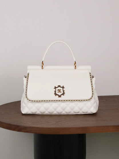2026 Niche Design Fashion Luxury Ladies Handbag Commuter Large-Capacity Multi-Functional Double Bread Rhombic Embroidery Thread
