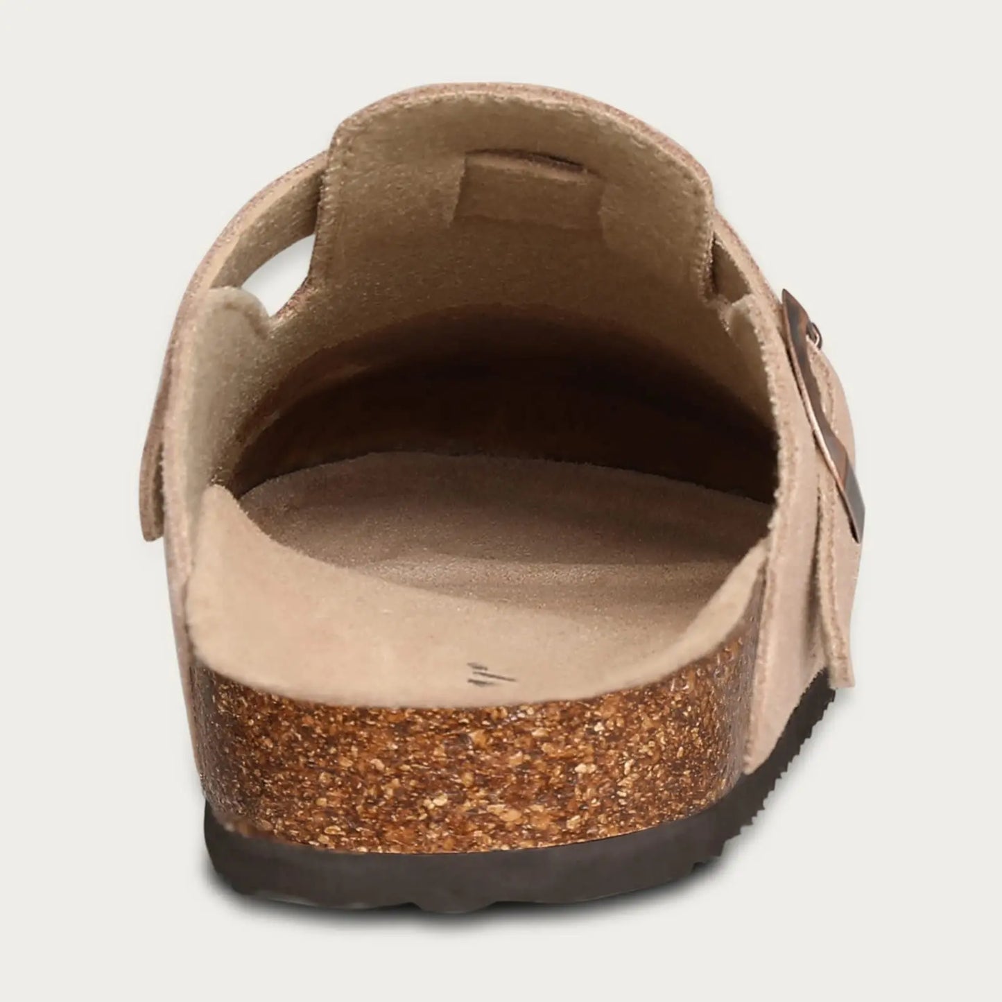 Litfun New Fashion Women's Clogs with Adjustable Strap Cork Footbed Leather Mules with Arch Support Unisex Outdoor Potato Shoes