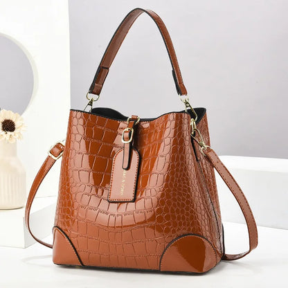 Retro PU Leather Purses and Handbags 2025 Shoudler Bags for Women Luxury Designer Women Crossbody Bucket Bag Sac A Main