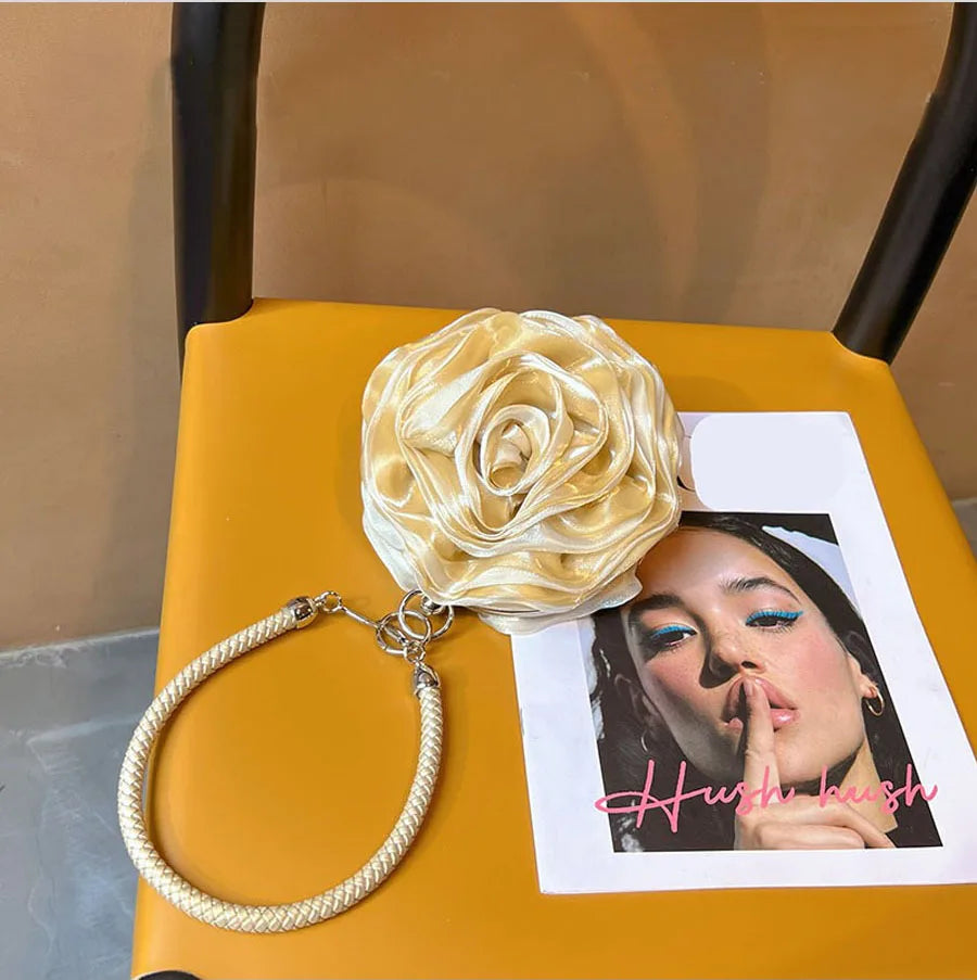 Party Clutch Fairy Hostess Flower Silk Mini Banquet Lipstick Key Purse Luxury Tote Designer Lady Prom Crossbody Handbags