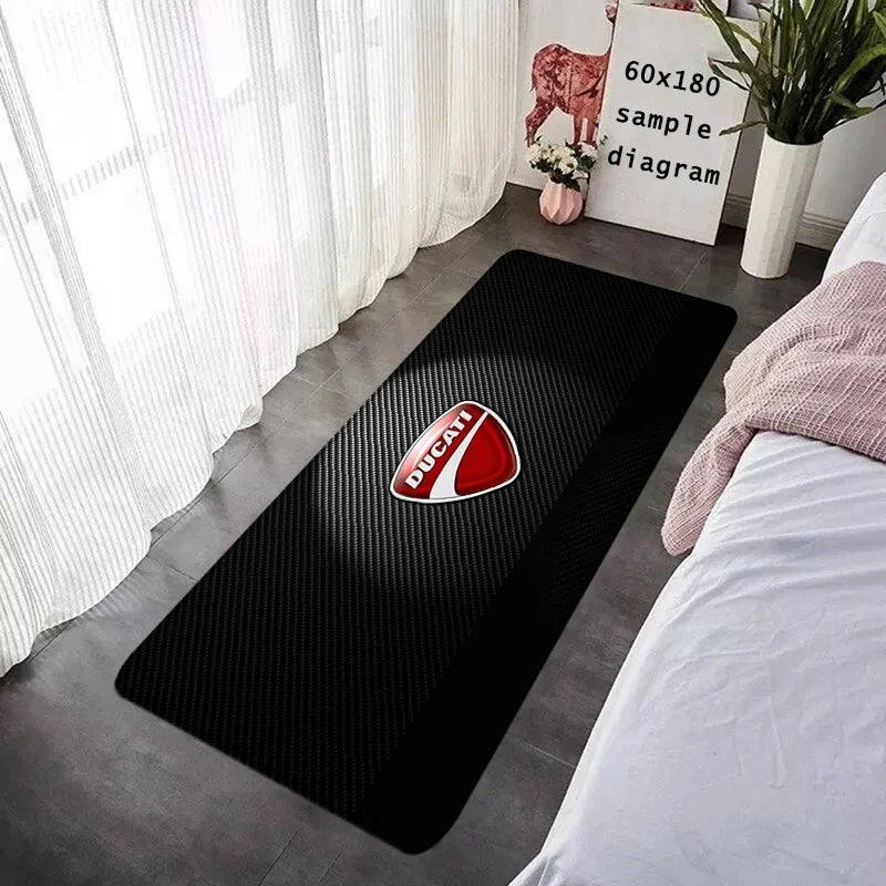 New Arrival Ducati Logo Motorcycle Floor Mat Non-Slip Garage Carpet for Bike