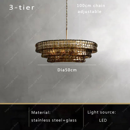 Glass Chandeliers Lights 2026 Classic Round Hanging Lamps for Ceiling Home Decoration Lighting Gold Lustres Lamparas De Teto