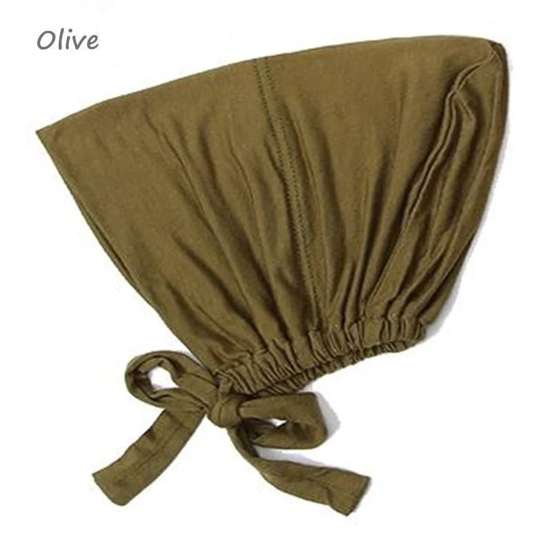 New Soft Modal Muslim Turban Hat Inner Hijab Caps Islamic Underscarf Bonnet India Hats Female Headwrap Turbante Mujer