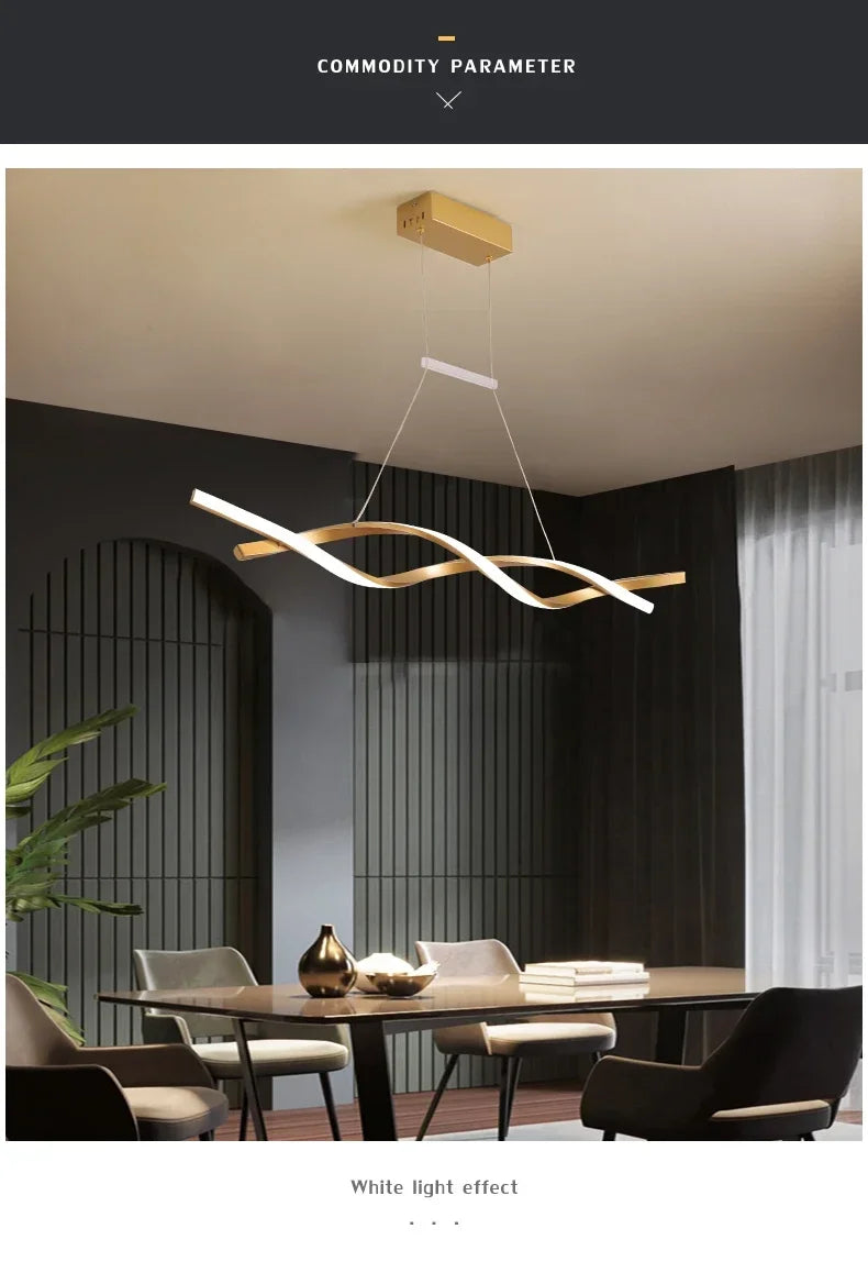 Modern Rotate Led Pendant Lights Dimmable for Kitchen Island Table Dining Room Office Chandelier Decor Lighting Lusters Fixture