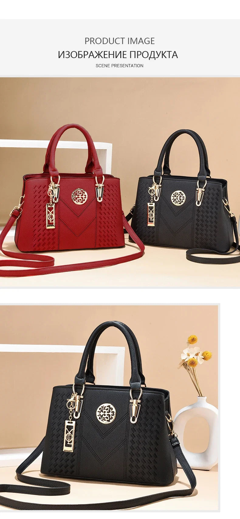 New Famous Designer Brand Bags Women Leather Handbags Luxury Ladies Hand Bags Purse Fashion Shoulder Bags Gift