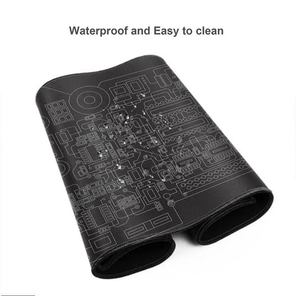 Black Circuit Board Pattern Mouse Pad Large Computer Office Table Mats Rubber Anti-slip Gaming Keyboard Mousepads Long Desk Pads