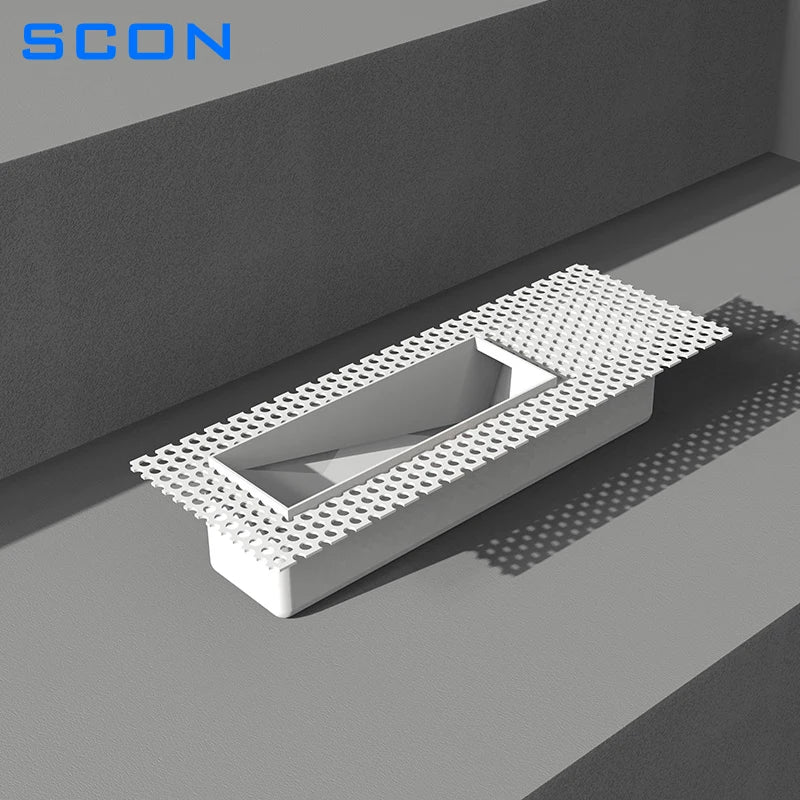 SCON Recessed Step Light LED Rectangle Skirting Wall Light Invisible Stair Lights Indoor Trimless Design For Hallway Stairway