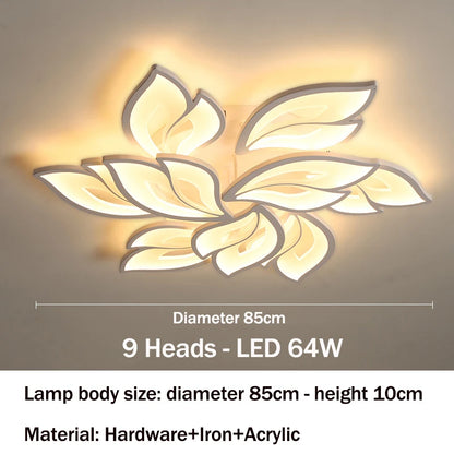 Modern LED Ceiling Chandeliers Light for Living Dining Room Bedroom Ceiling Lamps  With Remote Control Dimmable Lights Fixtures