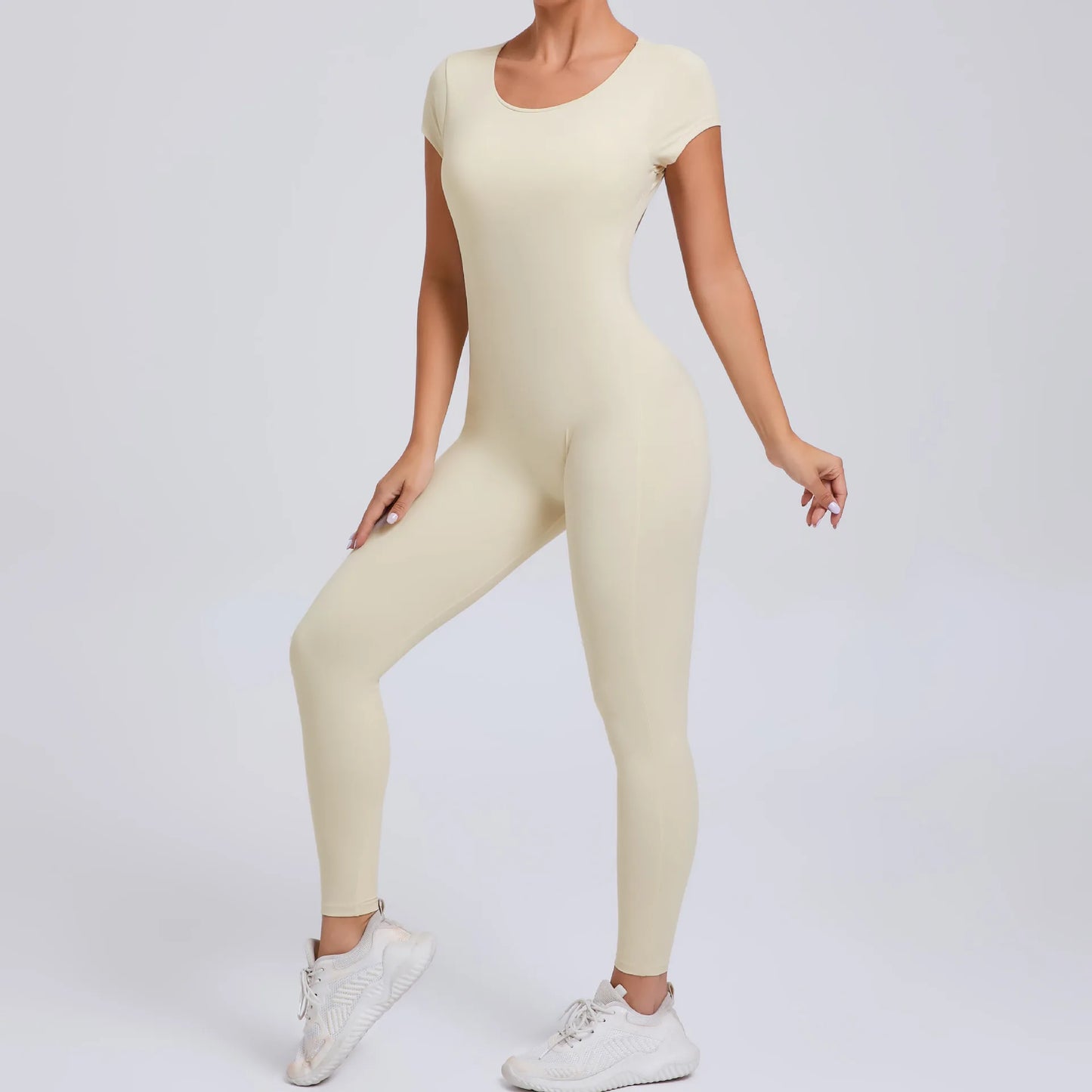 Sports Jumpsuit Woman Gym Sexy Long Jumpsuits One Pieces Fitness Overalls Yoga Sportswear Black Body Women Clothes Short Sleeve