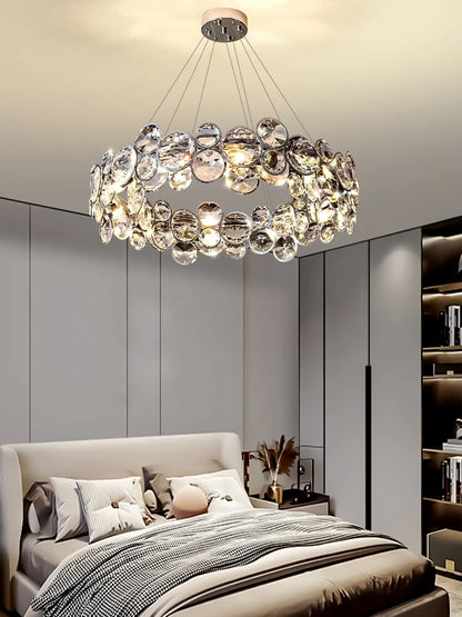 Modern Crystal Chandelier Luxury Villa Living Room Bedroom Dining Room Kitchen Modern LED Ceiling Hanging Lamp