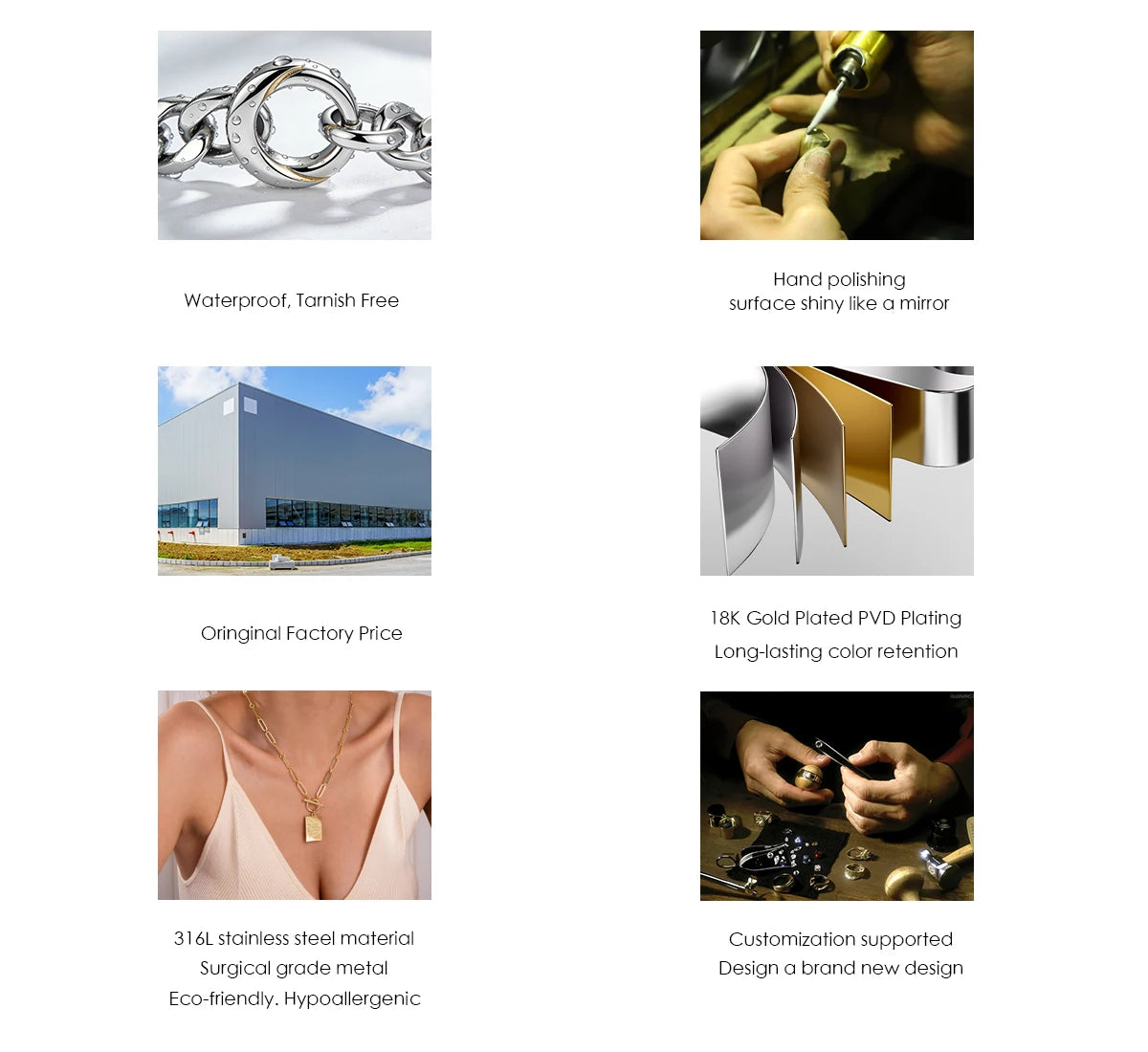 E.B.belle Gold Plated Stainless Steel Freshwater Pearls Rings For Women Accesorios Para Mujer Bagues Acier Inoxydables Femmes