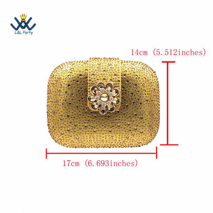 2022 Sweet  Special Design Women Crystal Style African Ladies Party Shoes Matching Bag in Magenta Color