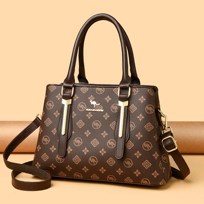 Luxury Women Handbag Fashion Print Large Capacity Shoulder Crossbody Bag Leisure Designer Soft Leather Ladies Purses and Handbag
