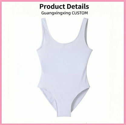 Women's new bikini swimsuit printed photo custom logo one-piece swimsuit.