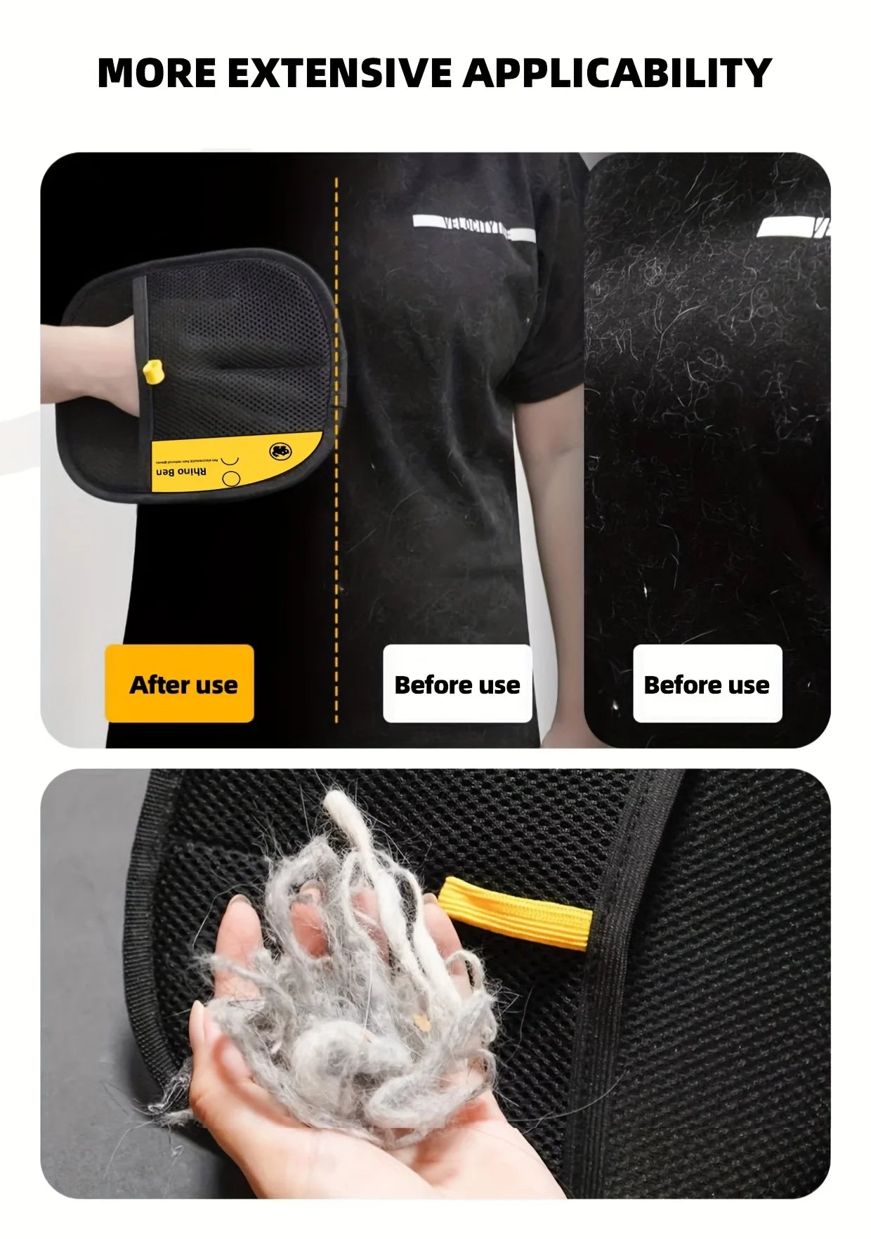 Pet Static Hair Removal Gloves Reusable Tool Washable Upgrade Edition Large Grooming Beauty Carpet Dog Cat Fur Supply Sofa Cloth