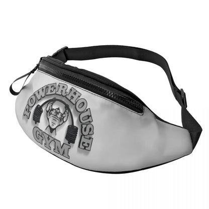 Powerhouse Gym Fanny Bag Custom Bodybuilders Fitness Crossbody Waist Pack Men Women Cycling Camping Phone Money Pouch