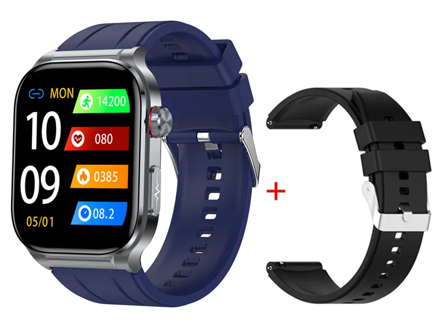 AMOLED Smart Watch ET588 Bluetooth Calling Sports Fitness Tracker Wristwatch ECG Health Monitoring SOS Men Women Smartwatch