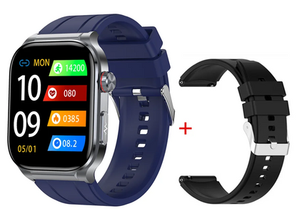 AMOLED Smart Watch ET588 Bluetooth Calling Sports Fitness Tracker Wristwatch ECG Health Monitoring SOS Men Women Smartwatch
