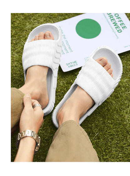 Summer Lightweight Beach Slides For Men Women Non Slip Soft Sole Solid Color Casual Sandals Couple Outdoor Slippers