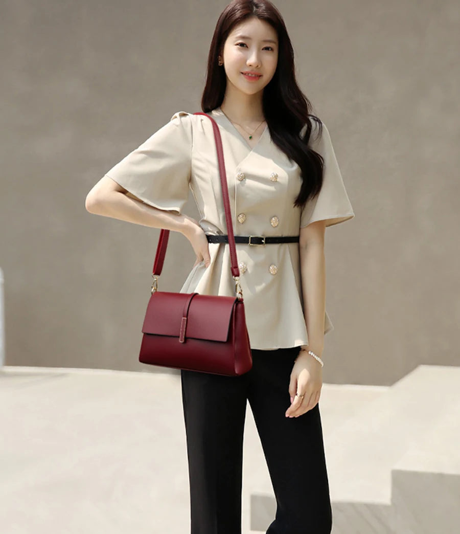Soft Leather Luxury Shoulder Crossbody Bags for Women 2023 Fashion Purses and Handbags Designer Fashion Ladies Messenger Bag Sac