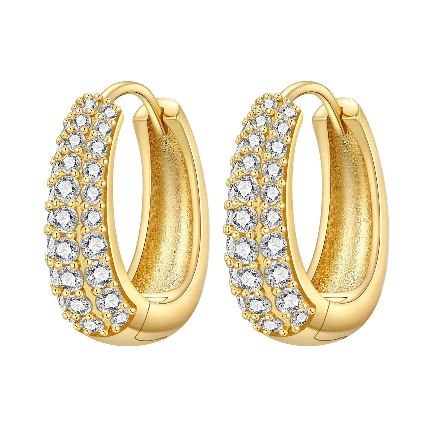 Original 925 Sterling Silver Heart Vintage Luxury Earrings Fashion 18K Gold Hoop Earrings for Women Piercing Jewelry Aretes 2026