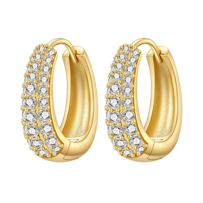 Original 925 Sterling Silver Heart Vintage Luxury Earrings Fashion 18K Gold Hoop Earrings for Women Piercing Jewelry Aretes 2026