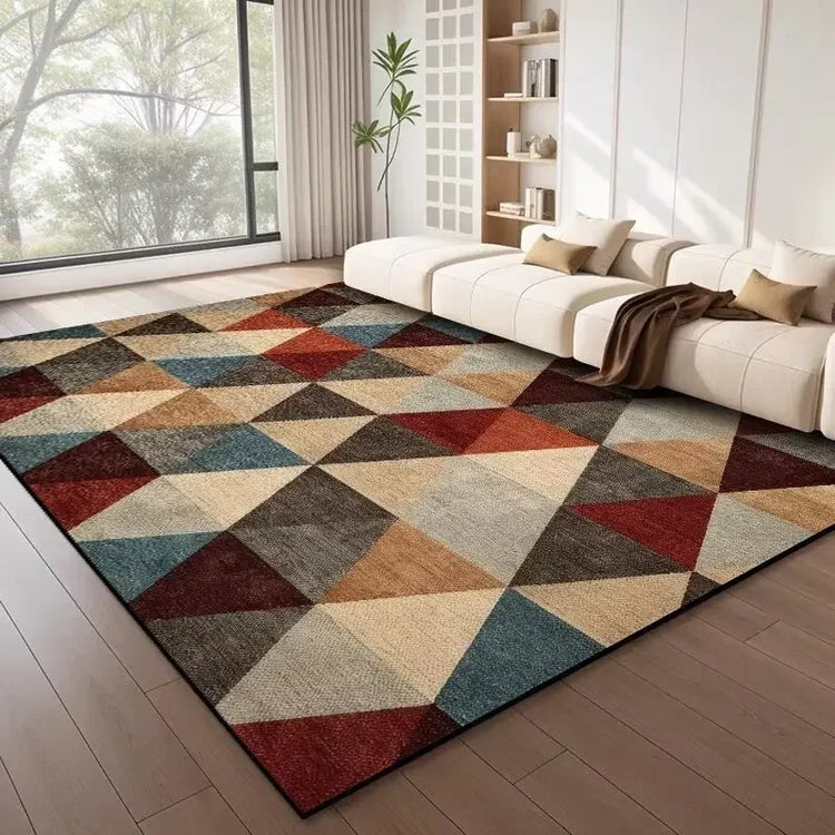 Nordic Style Geometric Large Rugs for Living Room Modern Decoration Home Carpet Light Luxury Bedroom Rug  Washable Mat