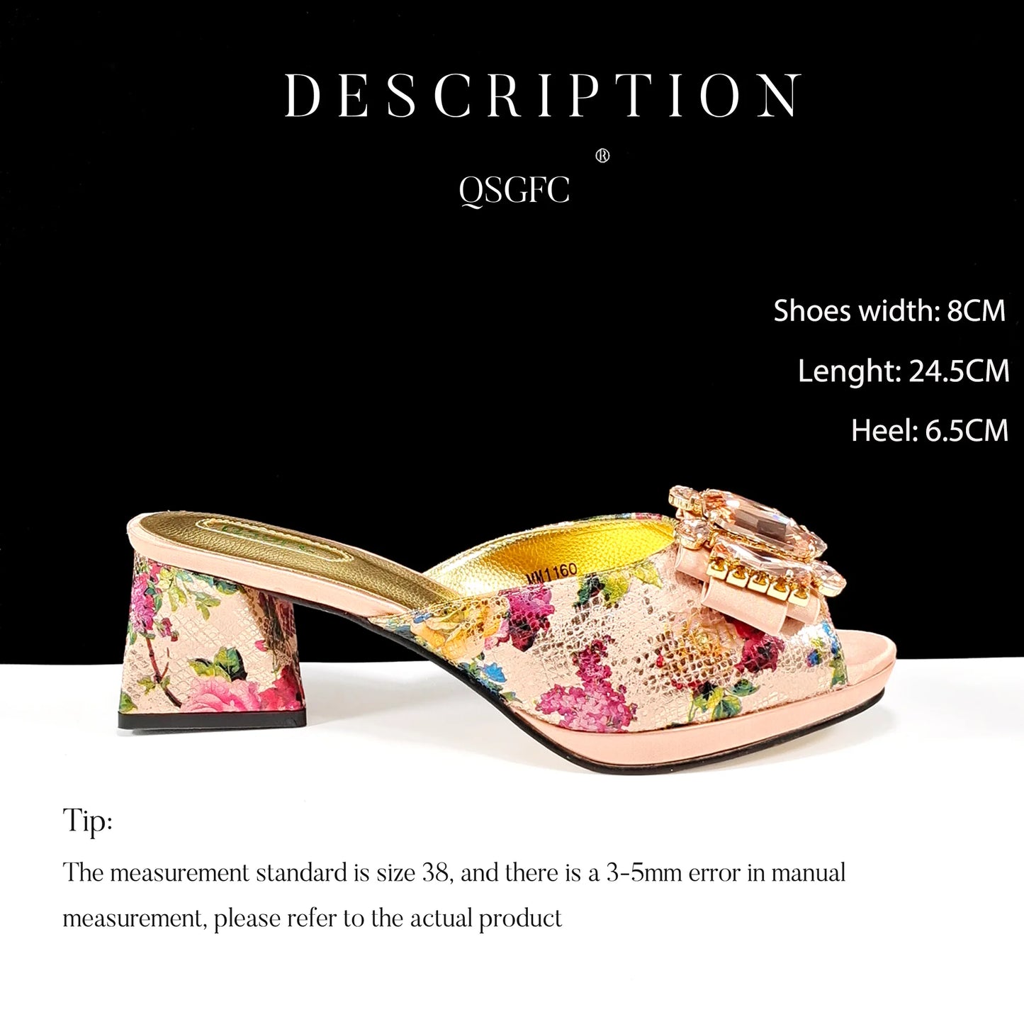 Queena Yan Luxe Design Peep-Toe Heels & Three-Dimensional Bag Set Nigerian Party Shoes and Bag – Perfect for Elegant Events