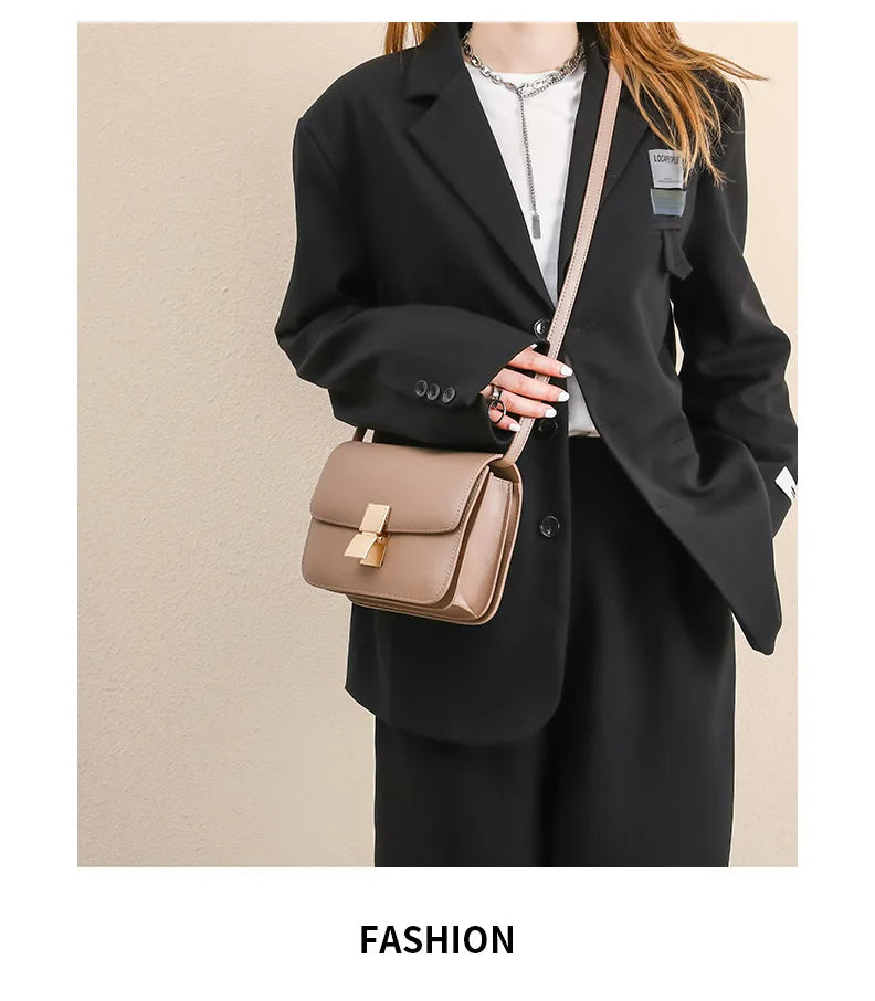 Luxury Designer Tofu Bags Square Bag One Shoulder Crossbody Bag Fashion Handbags Top Quality Genuine Leather Women's Bag Chic