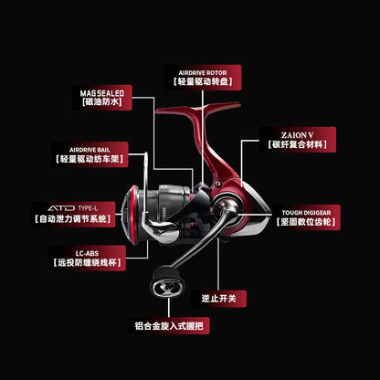 2025 NEW DAIWA FUEGO CS LT Spinning Fishing Reel Baitcasting Reel 6+1BB Max Drag 12KG Spinning Wheel