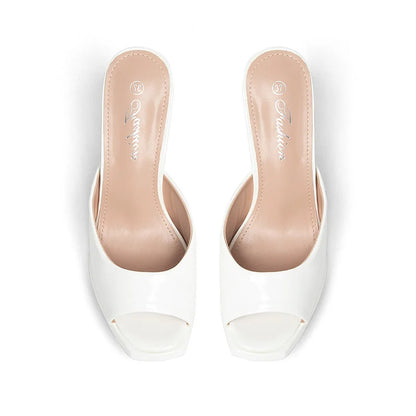 Sexy Luxury Open-Toe High Heel Sandals Thick Platform Thick Heel Women's Shoes Round Head Synthetic Leather Summer Shoes