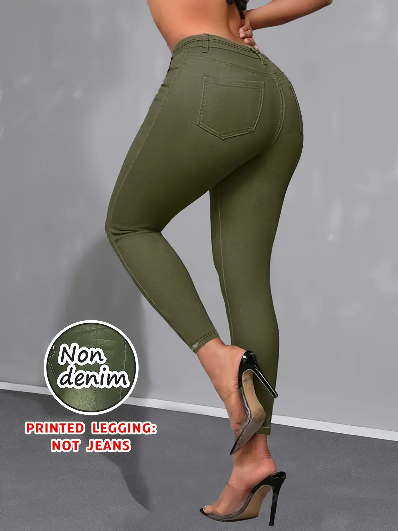 0132printed-legging-not-denim-fabricWomen's Four-Season Denim Printed Leggings Non-Denim Fabric Skinny Pants