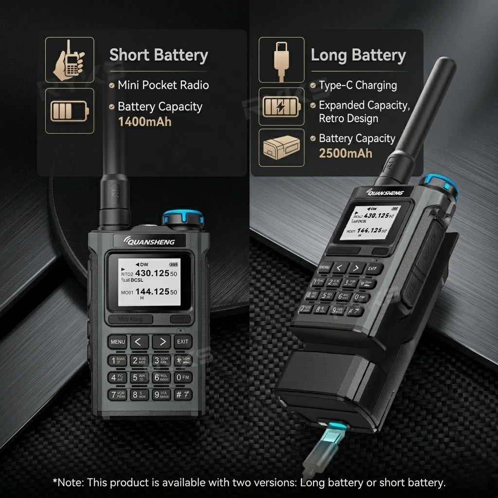 Quansheng K1 Kong Mini 5W Air Band 200Ch Communication Radio 10Km Long Range Walkie Talkie