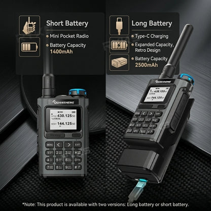 Quansheng K1 Kong Mini 5W Air Band 200Ch Communication Radio 10Km Long Range Walkie Talkie