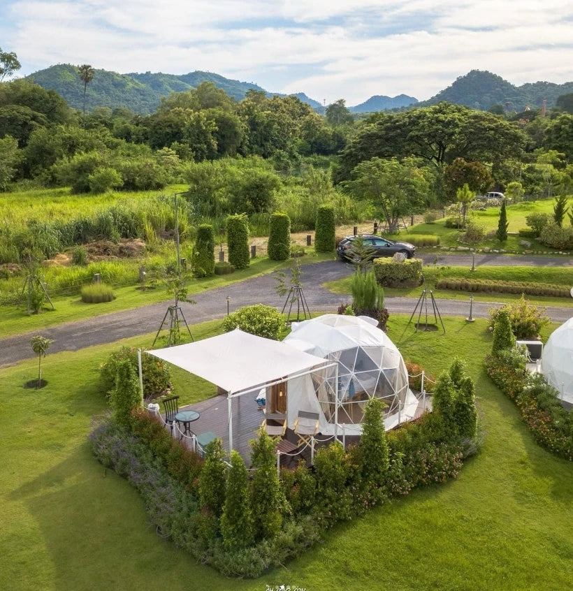 Durable Geodesic Dome Tent PVC Waterproof Glamping Starry House Hemispherical Bubble Igloo Tent Luxury Outdoor Camping