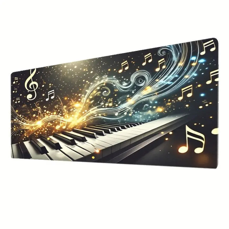 Brand Piano Keys Mouse Pad Musical Note Design Large Gaming Desk Mat Anti-slip Comfortable Surface for Work Play