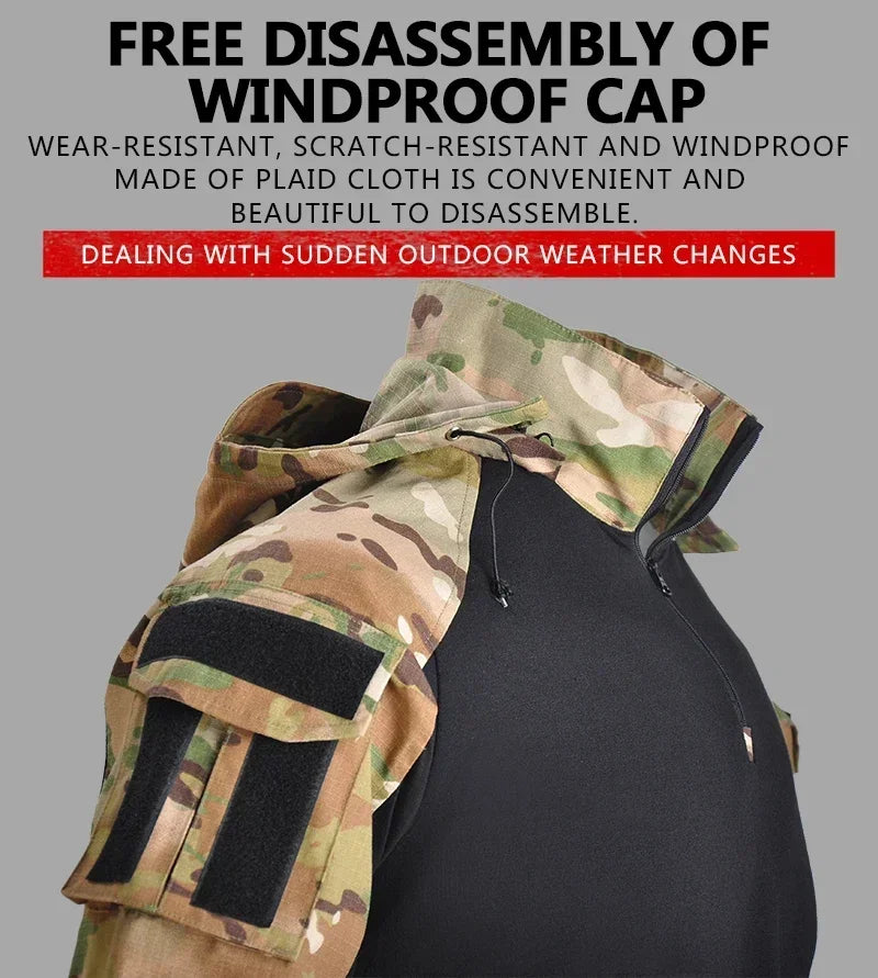 Tactical Uniform Milit Outdoor Camo Uniform Combat Suits Shirts Cargo Pants Trainning Sets Airsoft Paintball Hunting Clothes