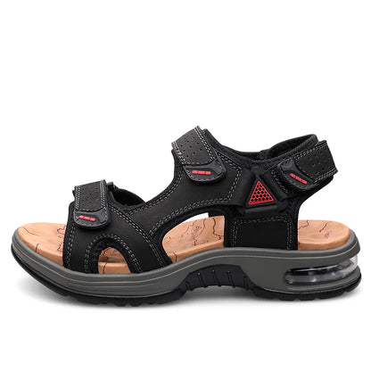 Men Sandals Classic Summer Youth Outdoor Leisure Light Open Toed Beach Shoes Soft Bottom Shock Absorbent Fashion Walking Sandals