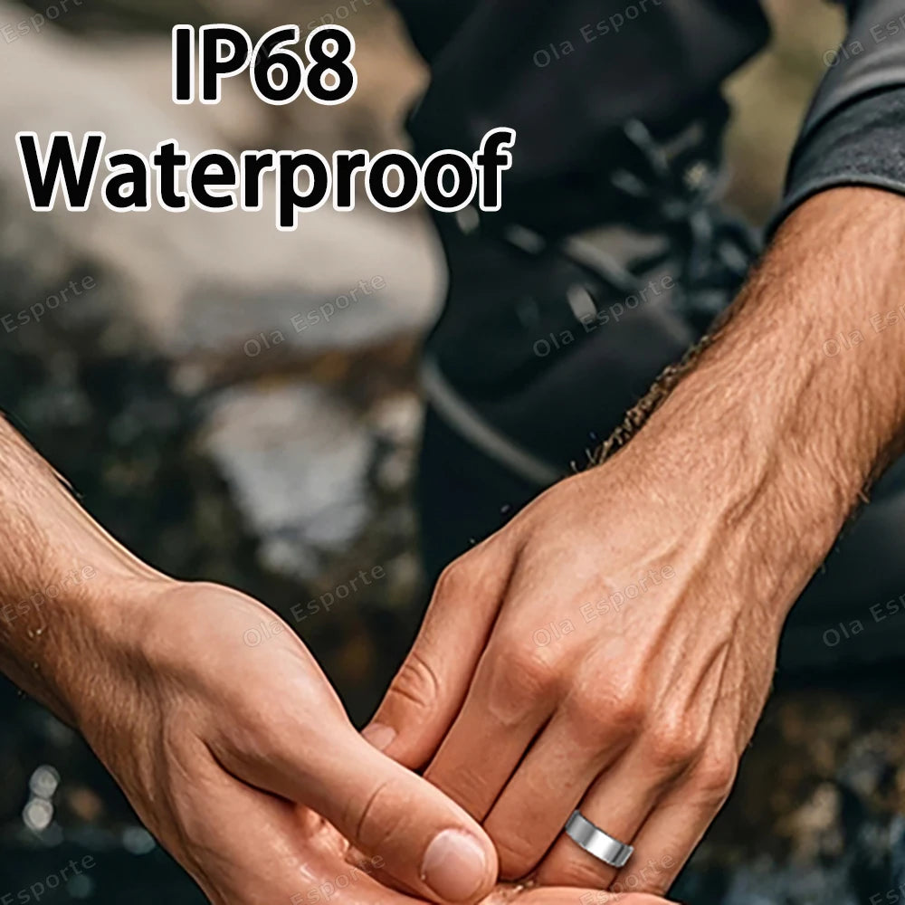 2026 New R12 Smart Ring with Charging Case, Heart Rate Blood Oxygen Sleep Health Manager,5ATM Waterproof For Men Women Smartring