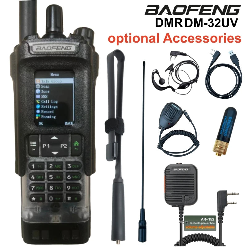 Transparent  Baofeng Radio Dm - 32Uv Dmr Digital Wireless Machine With Aes256 Encryption For Long - Range & Secure Contact